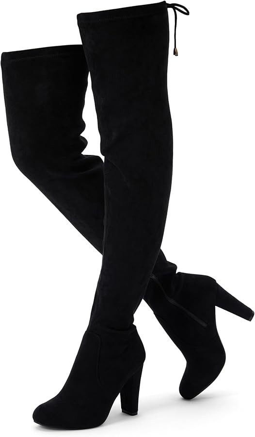 Vepose Women's Aria Thigh High Over The Knee Boots, Cute Suede Long Boots with High Heel and Inne... | Amazon (US)