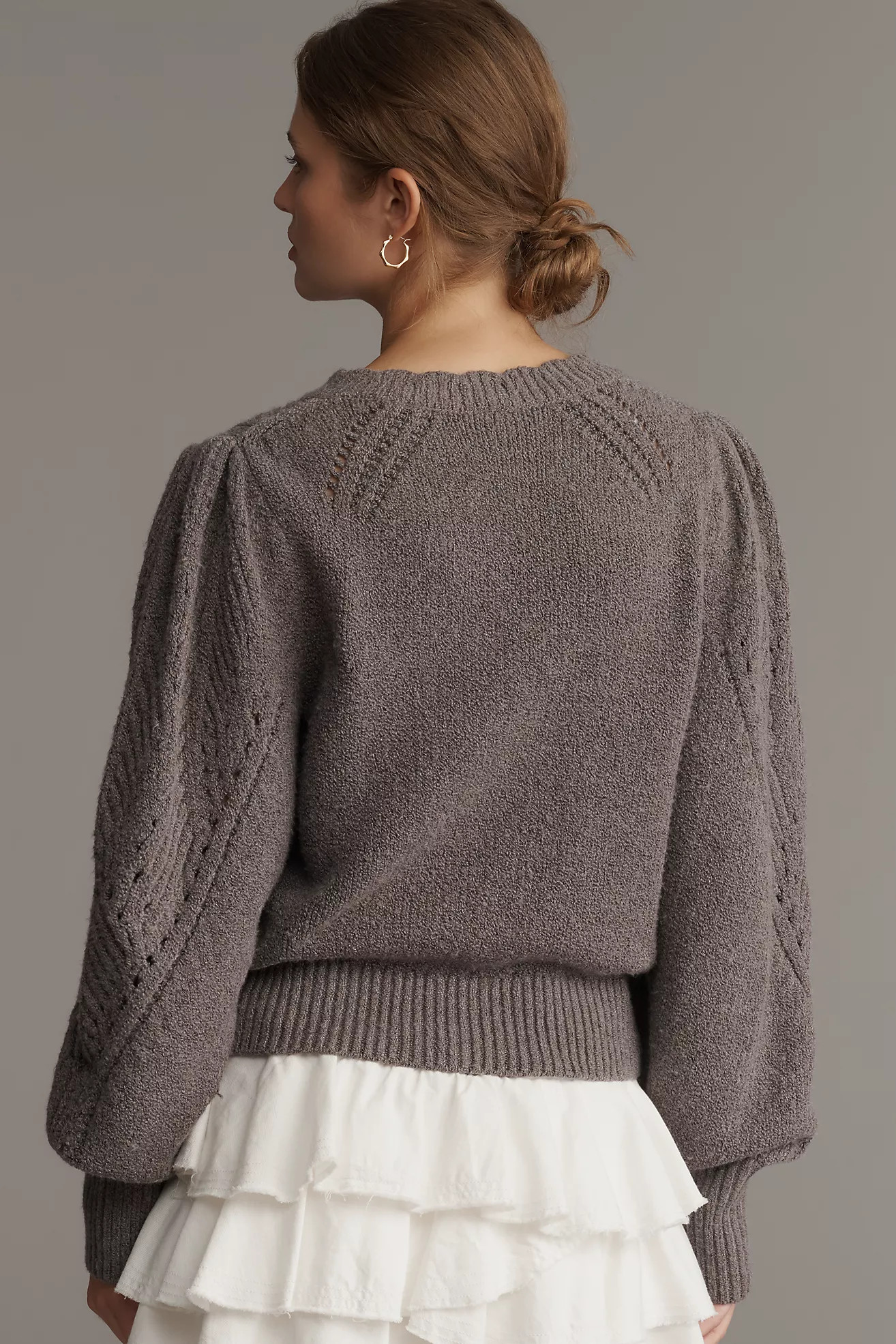 By Anthropologie Pointelle Scalloped Cardigan Sweater | Anthropologie (US)