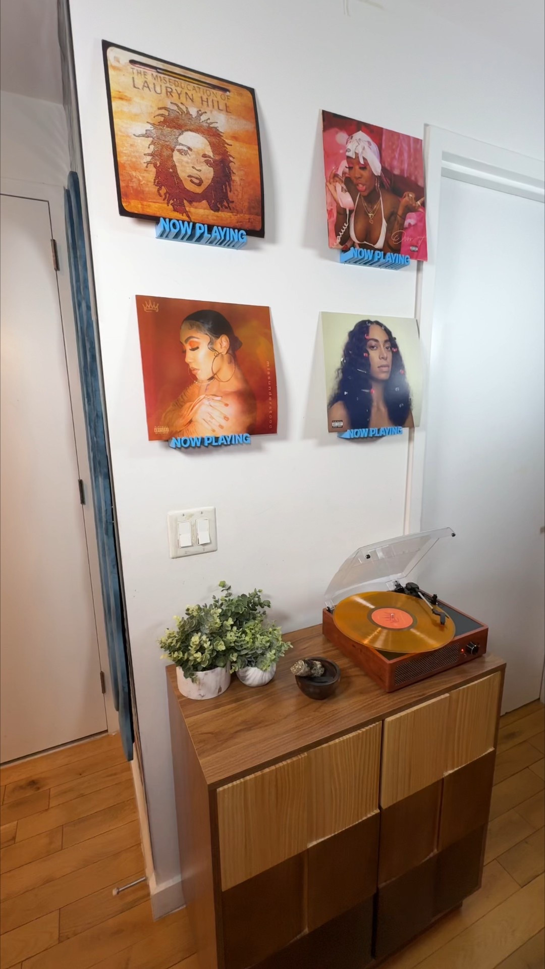 👀 Calling all music lovers. 

These Vinyl holders, Record Player, and Wooden side table are a match made in heaven 😊💛

#LTKHome #LTKvlog #LTKSeasonal