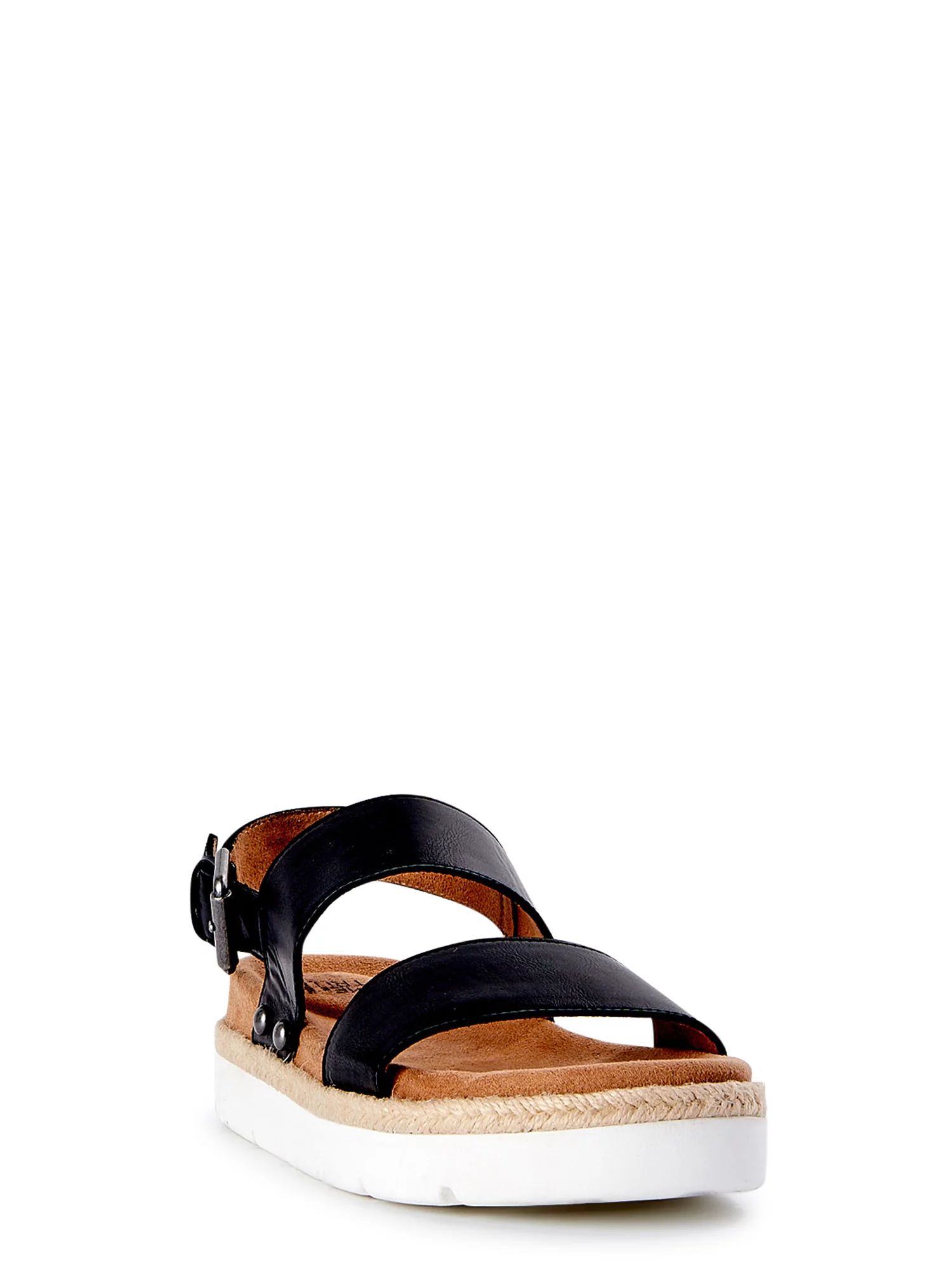 Time and Tru Comfort Women's Flatform Sandals, Wide Width Available | Walmart (US)