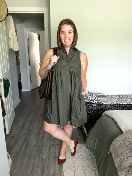 Workwear Week - Day 4! 

Let’s style this Amazon dress for the office! One way I used to love to style a dress for the office, especially on a warm day, was with a pair of cute flats and a great bag! The dress runs TTS (I’m in a large for the bust), comes in several color options and is $35.99! 

#LTKstyletip #LTKworkwear #LTKshoecrush