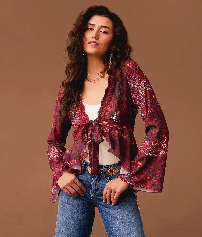 Front Tie Ruffle Top | Buckle