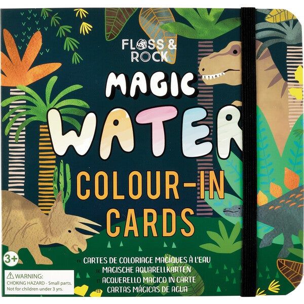 Dinosaur Magic Water Colour-In Cards | Maisonette