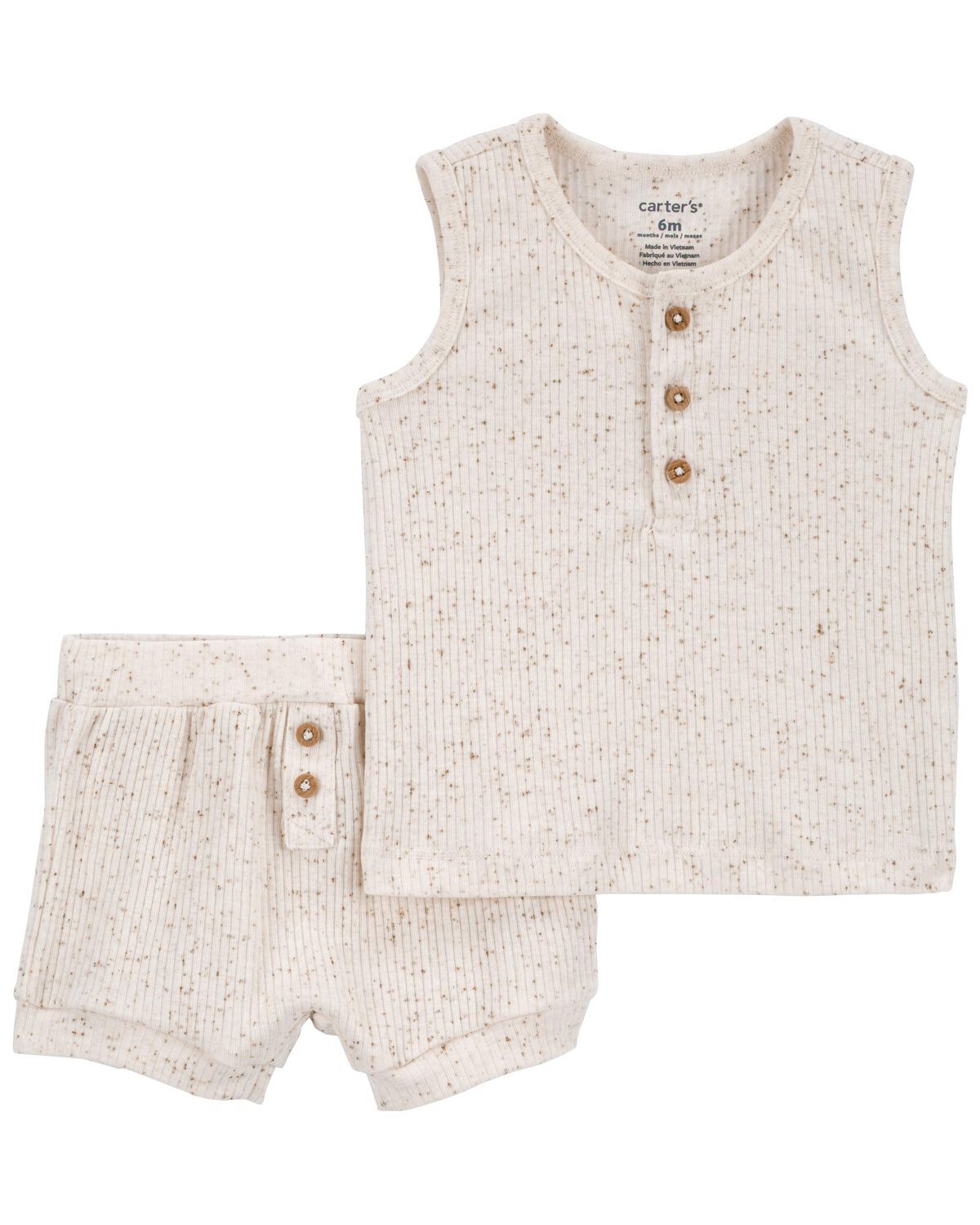 Heather Baby 2-Piece Drop Needle Tank & Short Set | carters.com | Carter's