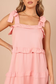 Pissaro Bow Sleeve Maxi Dress - Blush PInk | Petal & Pup (US)