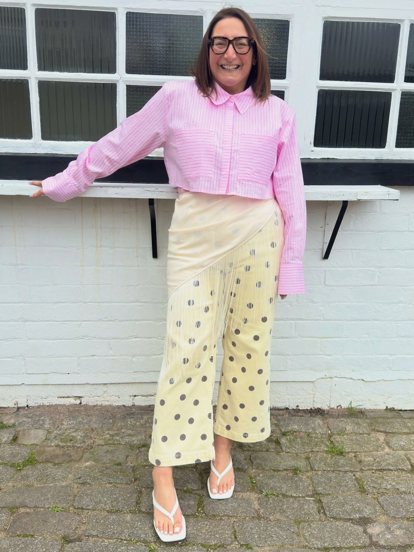 Spots and stripes

Spots are a huge trend this season, and I’ve heard confusion from people as to how to style them

Well, if you’re like me, and you’re not afraid to stand out then, you can add stripes to the mix or different textures, like fringing or lace to a big spot

If your style is more subdued and you don’t really like to make an entrance, then look for a smaller, finer spot that doesn’t stand out as much and keep your look more tonal - so colours that blend rather than clash

Let me know what you’d like me to cover on my grid as we enter the new season! Put your requests in the comments if you have any!

Polka dot jeans outfit
Fringe scarf
Spots and stripes outfit
Spring trends
Butter yellow outfit
Yellow and pink outfit
Flip flops
SS26 outfit inspo
Pastel colour outfit 
Personal and celebrity stylist
Manchester London UK Zurich Dubai Cheshire
Wardrobe concierge