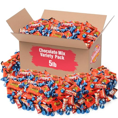 Chocolate Variety Pack, 5lb Pack of Bulk Chocolate Candy Individually Wrapped, Ideal Box of Chocolate for Parties and Special Occasions, Perfect Assorted Chocolate Candy for Chocolate Lovers Treat | Amazon (US)