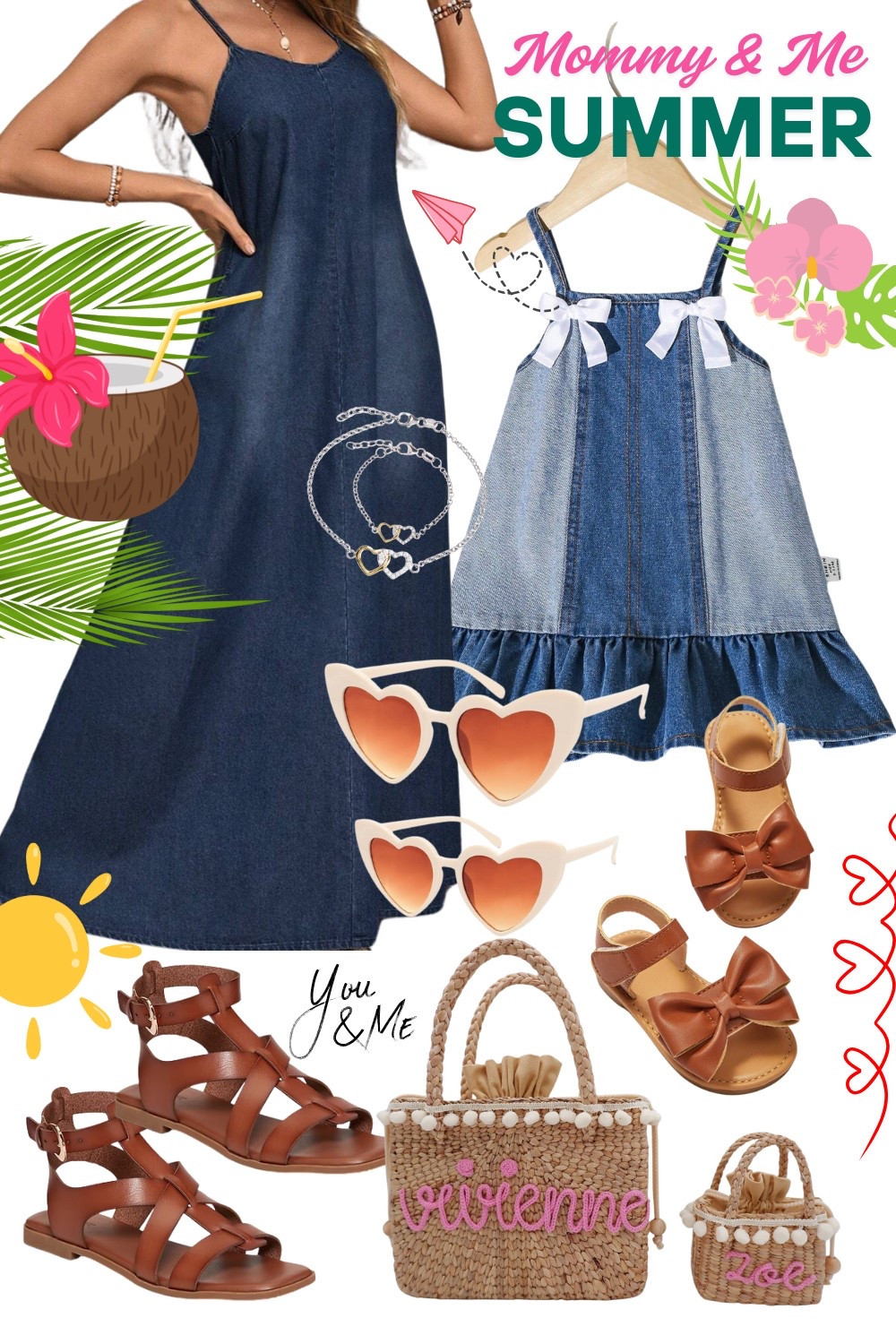 MOMMY & ME SUMMER VIBES. 
How CUTE is this matching denim moment?! These Shein finds are giving beach days, park strolls, and all the summer fun in style. 
Linked EVERYTHING on LTK.
dresses, sunnies, sandals, and the cutest matching bags!!

Perfect for twinning with your little fashionista without breaking the bank!
Tap the link in bio to shop
#MommyAndMe #SheinStyle #LTKKids #AffordableFashion #MatchingWithMyMini #LTKUnder50 #SummerStyle #SheinMommyAndMe

#LTKKids #LTKSummerEdit #LTKSeasonal