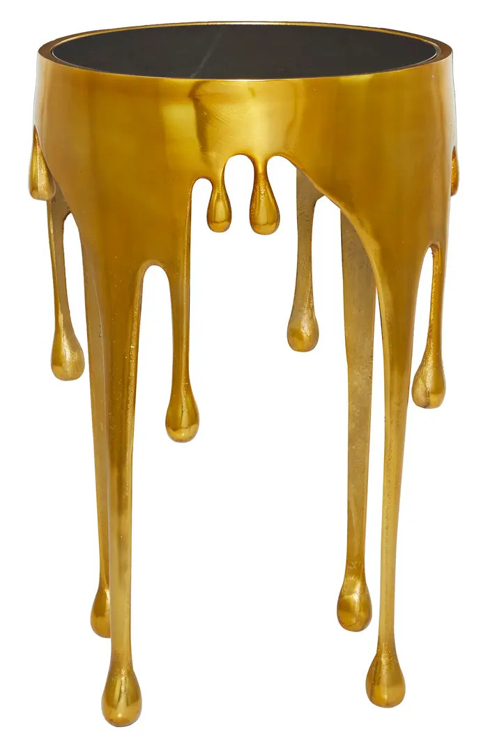 VIVIAN LUNE HOME Melting Gold Aluminum Table | Nordstromrack | Nordstrom Rack