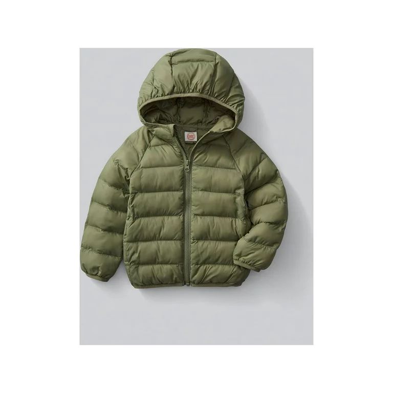Wonder Nation Toddler Boys and Girls Unisex Packable Quilted Puffer Jacket, Sizes 12M-5T - Walmar... | Walmart (US)