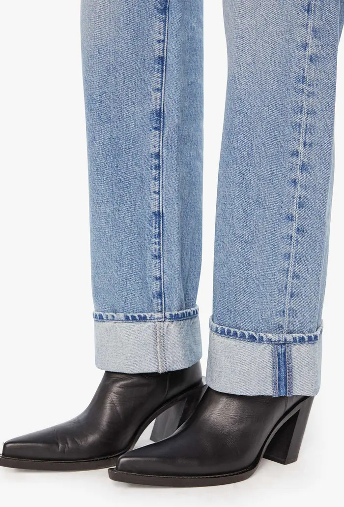 The Dodger Skimp High Waist Cuffed Hem Wide Leg Jeans | Nordstrom