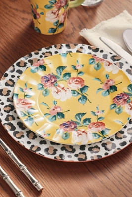 Maeve Chintzware Stoneware Dessert Plate | Anthropologie (US)