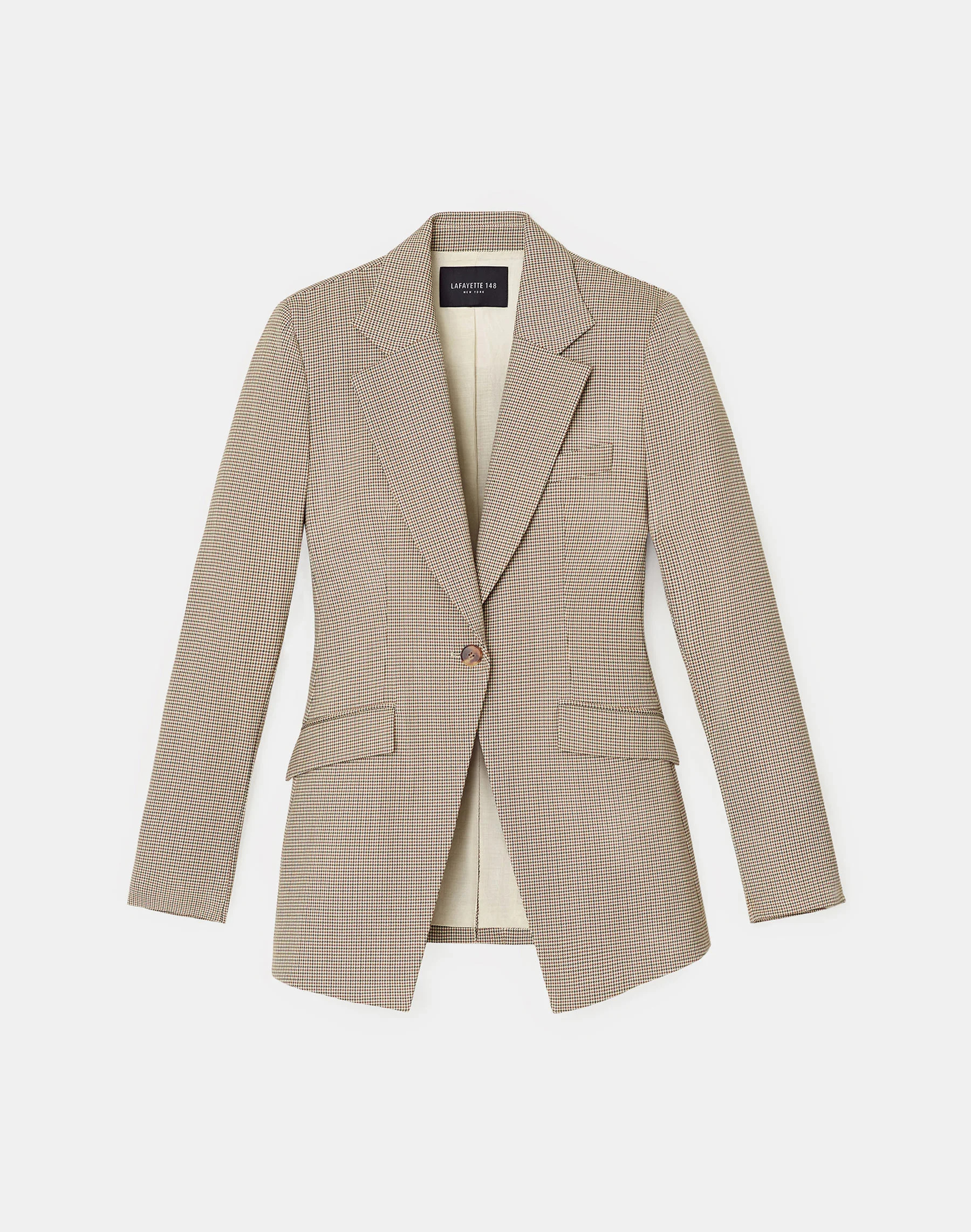 Navigator Micro Check Virginia Blazer | Lafayette 148 NY
