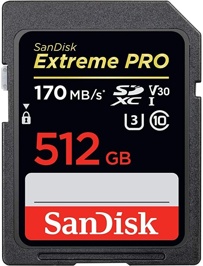 SanDisk 512GB Extreme PRO SDXC UHS-I Card - C10, U3, V30, 4K UHD, SD Card - SDSDXXY-512G-GN4IN | Amazon (US)
