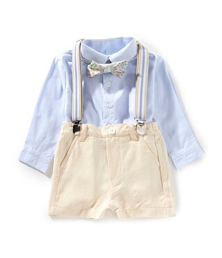 Baby Boys 3-24 Months Woven Suspender Set | Dillard's
