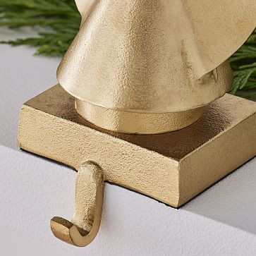 St. Jude Metal Angel Stocking Holder - Brass | West Elm | West Elm (US)