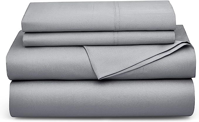 Bedsure 100% Bamboo Sheets Queen Light Grey - Deep Pocket Queen Sheets Set Up to 16 inches Mattre... | Amazon (US)