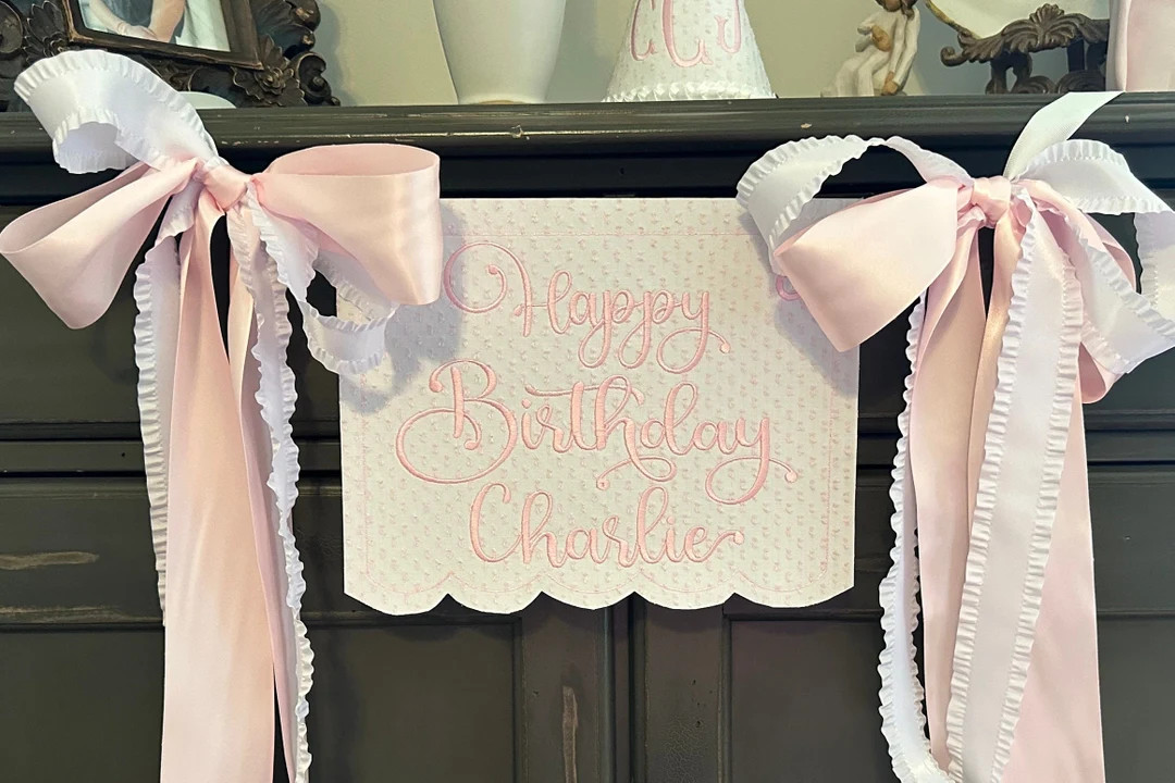 Happy Birthday Banner / Birthday Hat / Cake Topper /highchair Banner / 1st Birthday /monogram Bir... | Etsy (US)