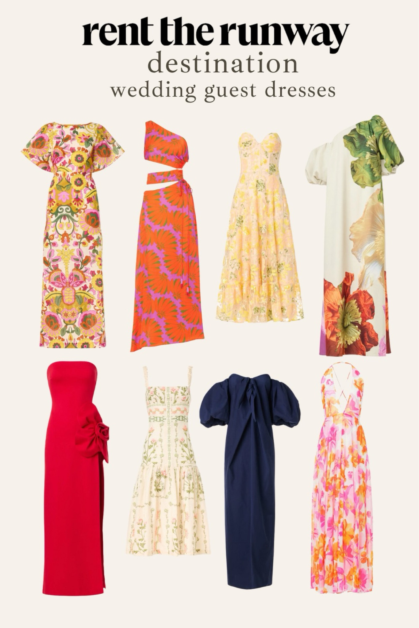 What I love about Rent The Runway is that you can look like a million dollars in these beautiful designer dresses and rent it for under $100. Such a great way to get that winning wedding guest look. Here are 8 dresses that would be perfect for that summer destination wedding you are going to. 

#agelessstyle #over50 #over40 #weddingguestdress #dressrental 

#LTKStyleTip #LTKWedding #LTKTravel