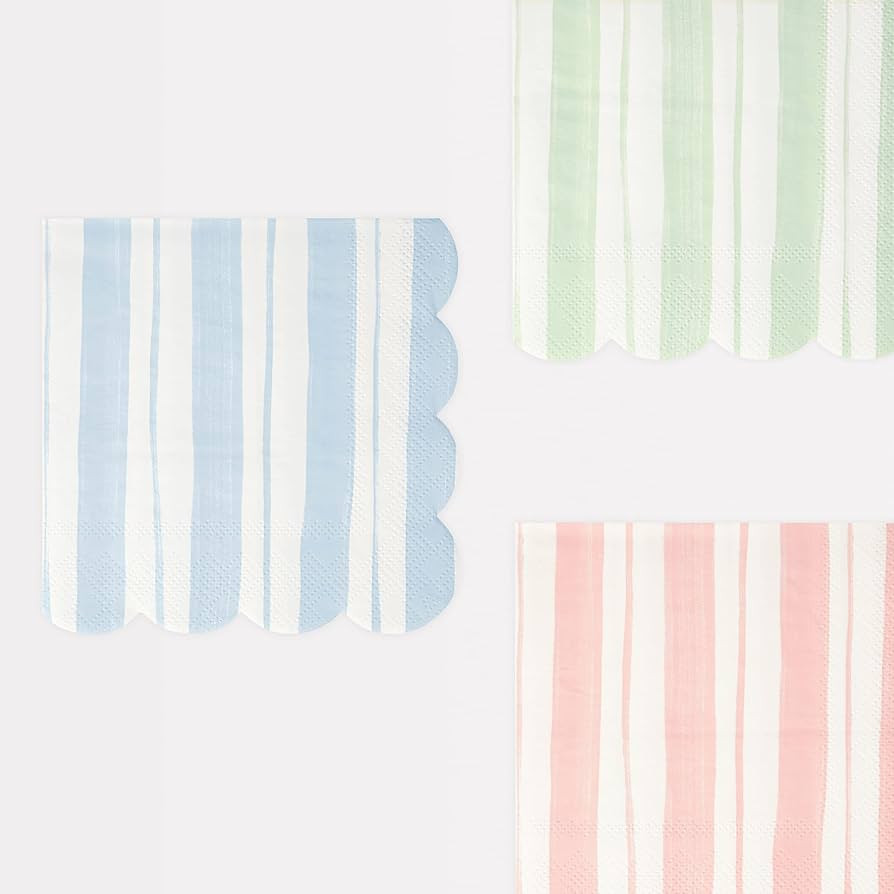 Meri Meri Ticking Stripe Small Napkins (Pack of 16) | Amazon (US)