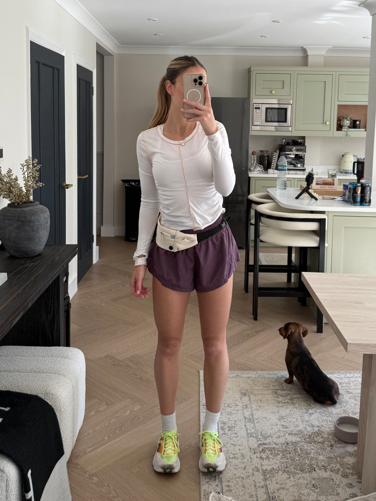 spring running outfit!! Love this long sleeve, it’s the perfect thickness. I wear a size small in both the shorts & top. Running, activewear, workout 

#LTKAprilSpotlight #LTKfitness #LTKuk