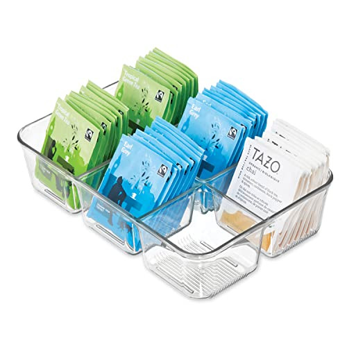 iDesign Divided Packet and Tea Bag Organizer for Kitchen Cabinets and Countertops, The Linus Coll... | Amazon (US)