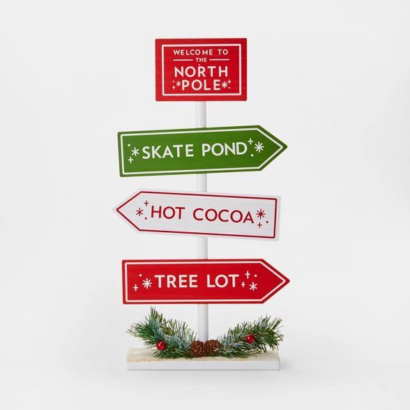 Standing North Pole Tree Lot Sign - Wondershop™ | Target
