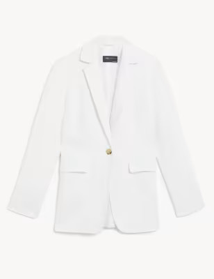 Linen Blend Tailored Single Breasted Blazer | M&S Collection | M&S | Marks & Spencer (UK)