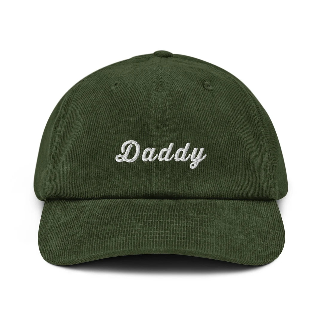 Daddy Embroidery Corduroy hat, Dad Gift, New Father hat, Father's Day gift, Vintage Baseball Cap | Etsy (US)