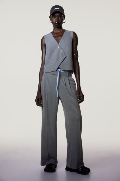 Asymmetric-front suit waistcoat | H&M (UK, MY, IN, SG, PH, TW, HK)
