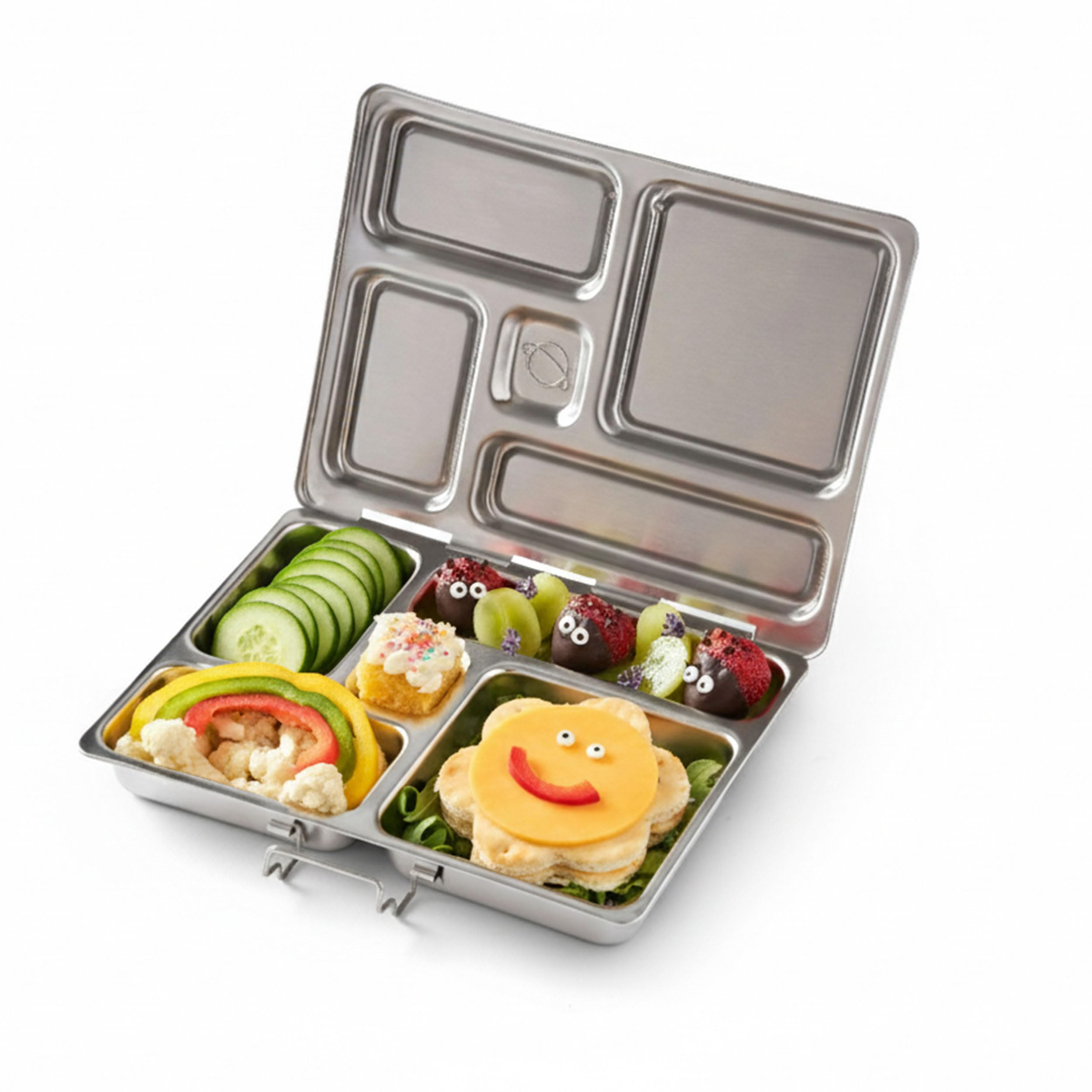 PlanetBox Rover Stainless Steel Bento Box Style Lunch Box for Kids with 5 Compartments – Durabl... | Amazon (US)