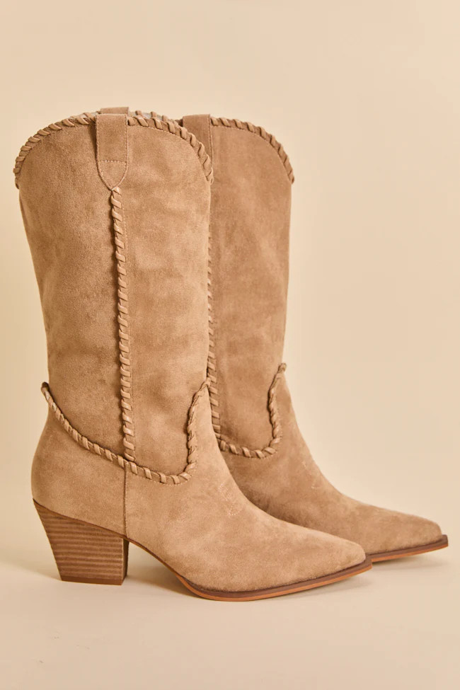 Tilley Almond Whipstitch Cowboy Boots | Pink Lily