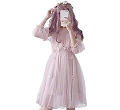Japanese Lolita Dresses, Sexy Sweet 2 Piece Sets A-Line Flowers Princess Party Dress | Amazon (US)