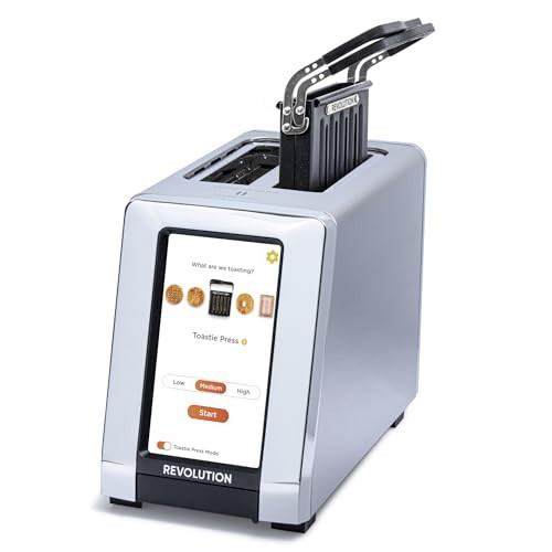Revolution R180 Connect S High-Speed Touchscreen Toaster Bundle, 2-Slice Smart Toaster with Patented InstaGLO Technology, Wi-Fi Connectivity, Stainless Steel & Revolution Toastie Panini Press | Amazon (US)