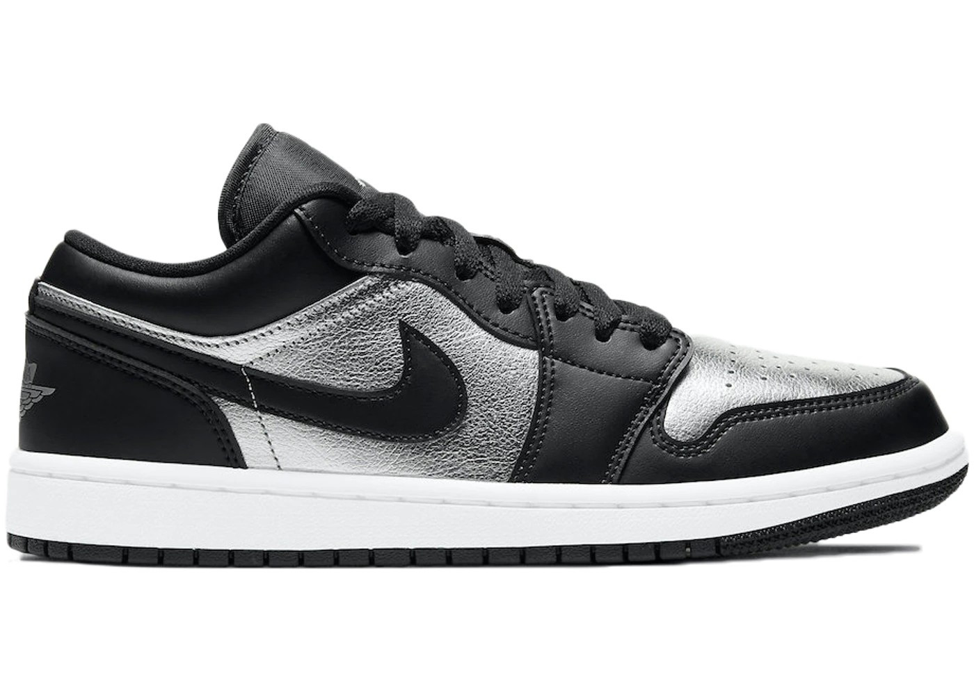 Jordan 1 Low SE Black Metallic Silver (W) | StockX