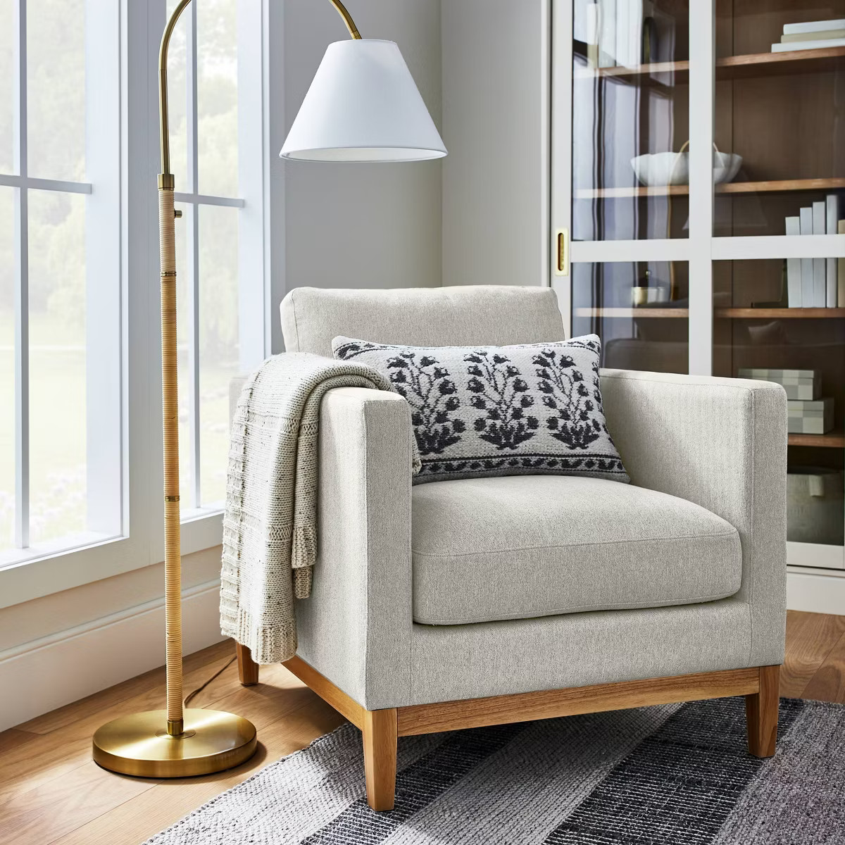 Woodland Hills Wood Base Chair Light Gray - Threshold™ designed with Studio McGee | Target