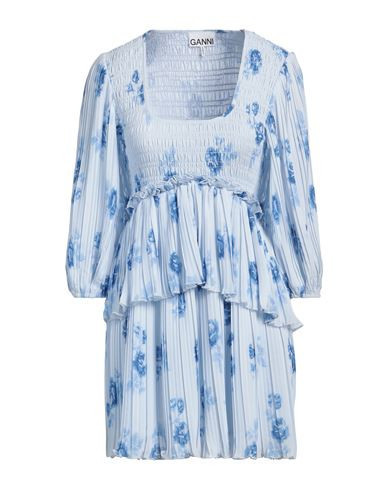 Ganni Woman Mini dress Sky blue Size 8/10 Recycled polyamide | YOOX (US)