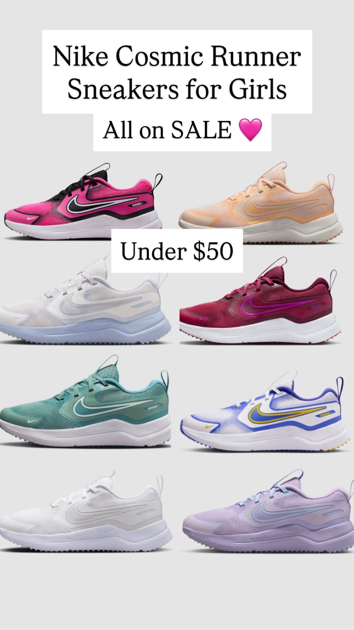 Nike running sneakers for kids are on sale for under $50 🩷

#LTKSaleAlert #LTKHoliday