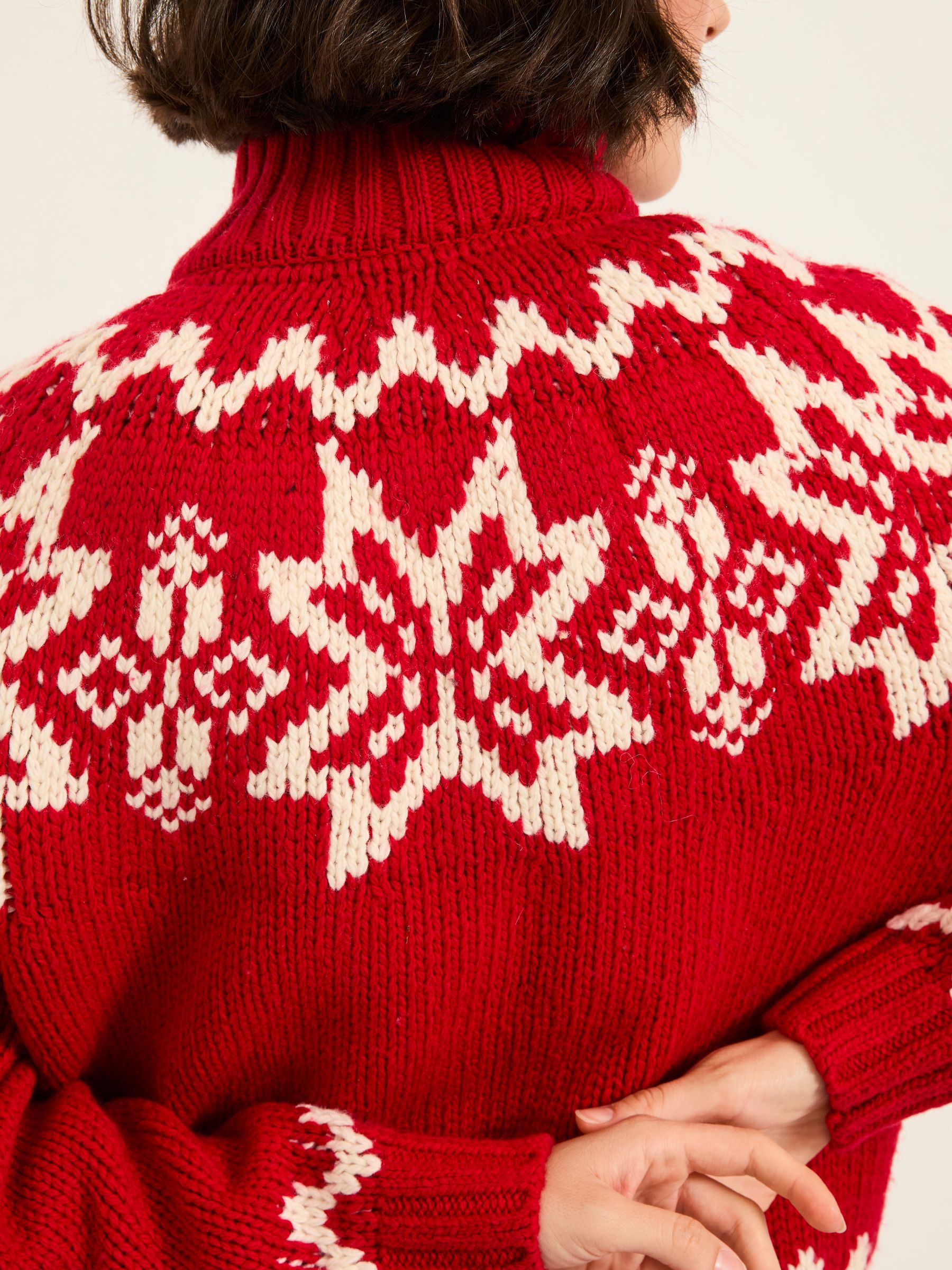 Red Shelter Knitted Zip Through Cardigan | FatFace | Fat Face