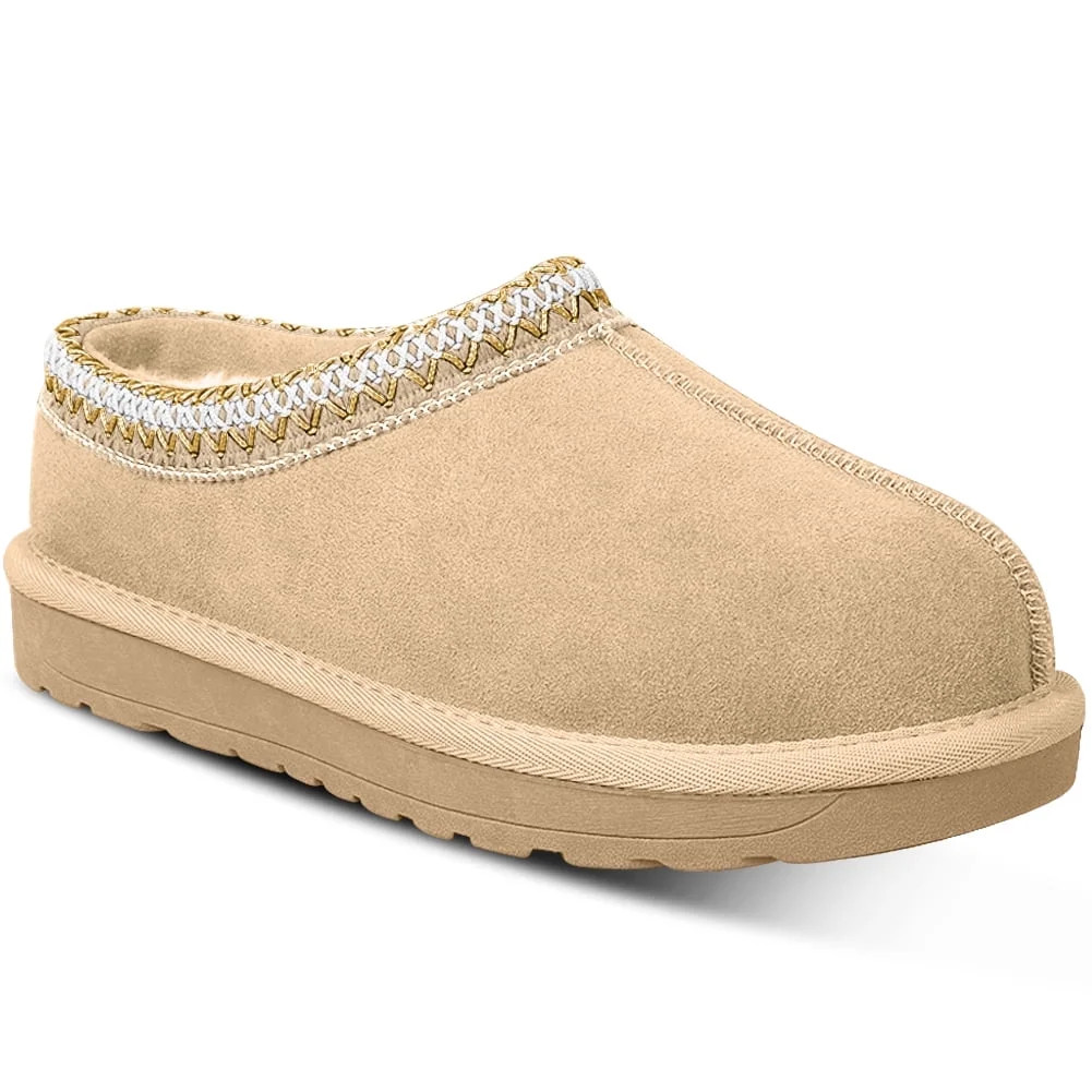 Platform Slippers for Women Mini Anti-Slip Fur Fleece Lined Mini Boots Cozy Casual House Slippers... | Walmart (US)