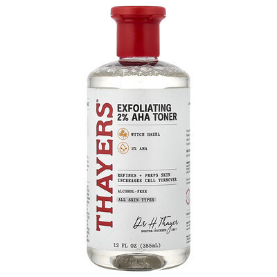 Thayers, Exfoliating 2% AHA Toner, All Skin Types, 12 fl oz (355 ml) | iHerb