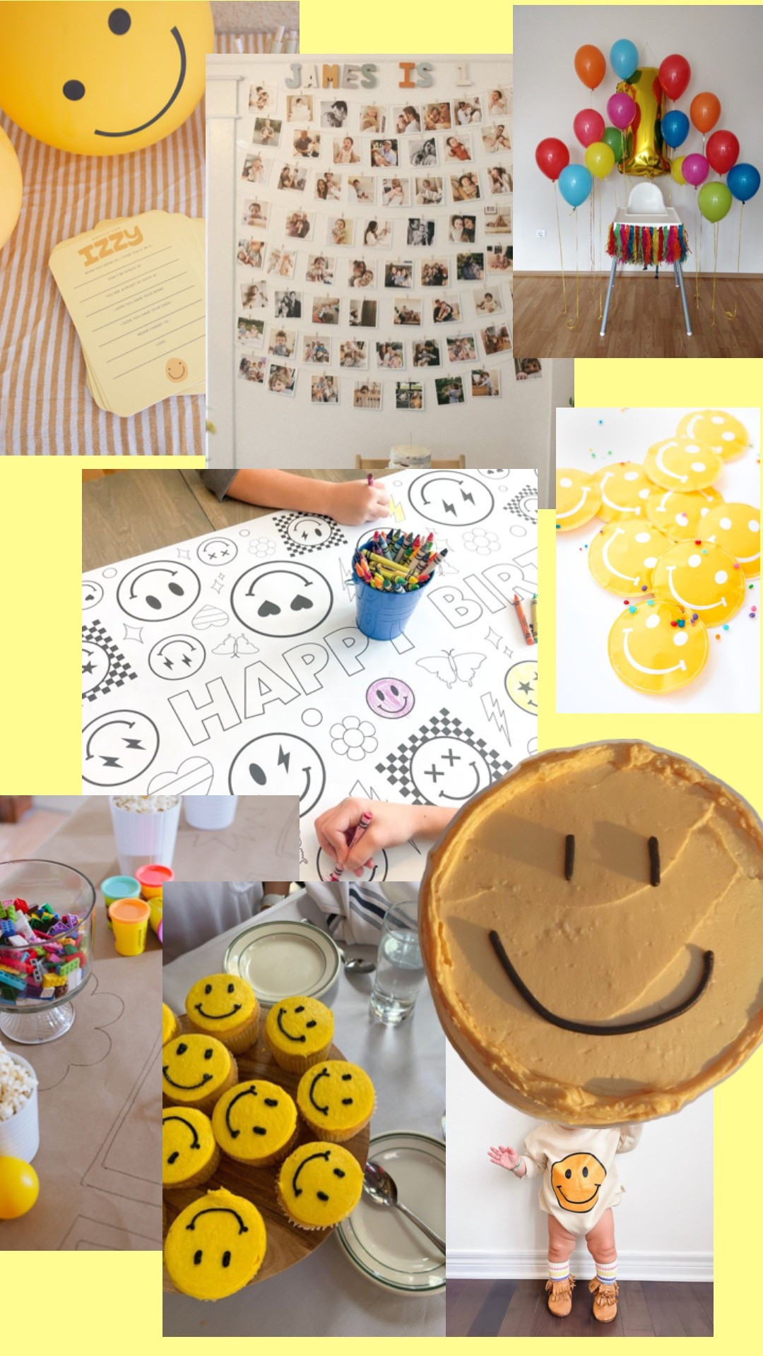 Smiley Face First Bitthday