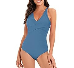 Passionate Adventure One Piece Bathing Suit for Women Tummy Control Criss Cross Back Swimwear V N... | Amazon (CA)