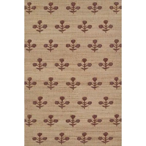 Erin Gates by Momeni Orchard Bloom Blue Hand Woven Wool and Jute Area Rug - Rust - 3'6" X 5'6" | Bed Bath & Beyond