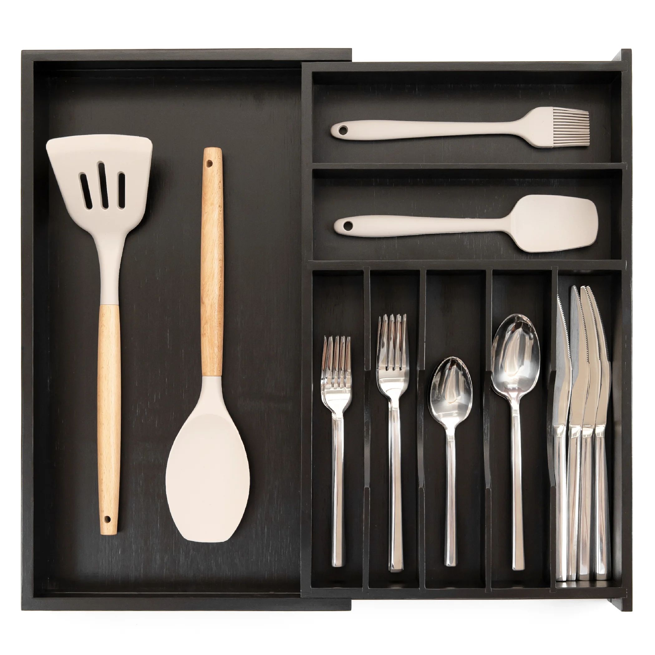 KitchenEdge Premium Silverware, Flatware and Utensil Organizer for Narrow Kitchen Drawers, Expand... | Walmart (US)