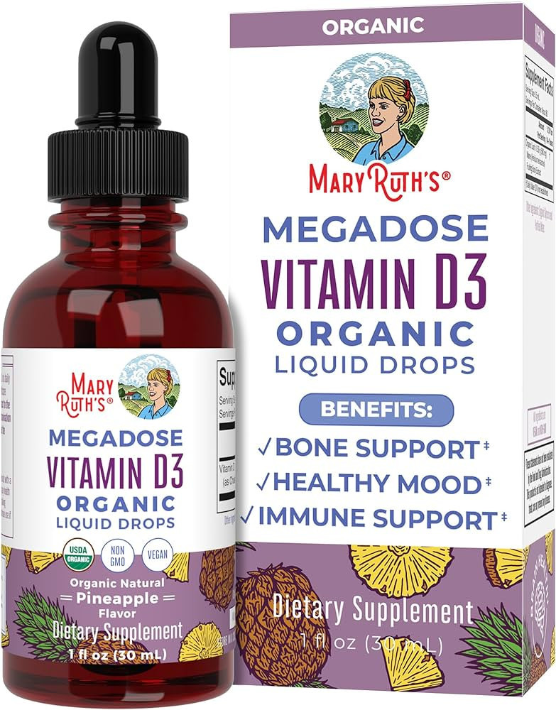 MaryRuth's Vitamin D3 Liquid Drops | Megadose 4000 IU | USDA Organic Liquid Vitamin D Spray for A... | Amazon (US)