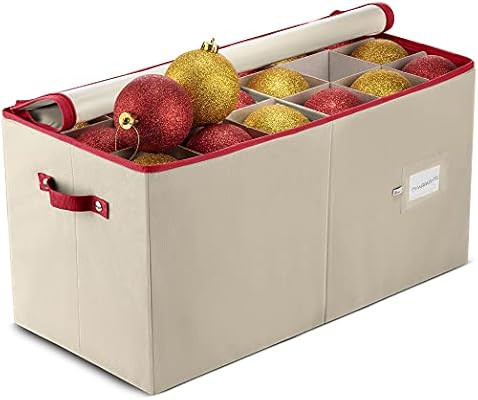 Ornament Storage Box 4-Inch, With Zippered Closure - Protect & Keeps Safe Up To 54 Holiday Ornaments | Amazon (US)