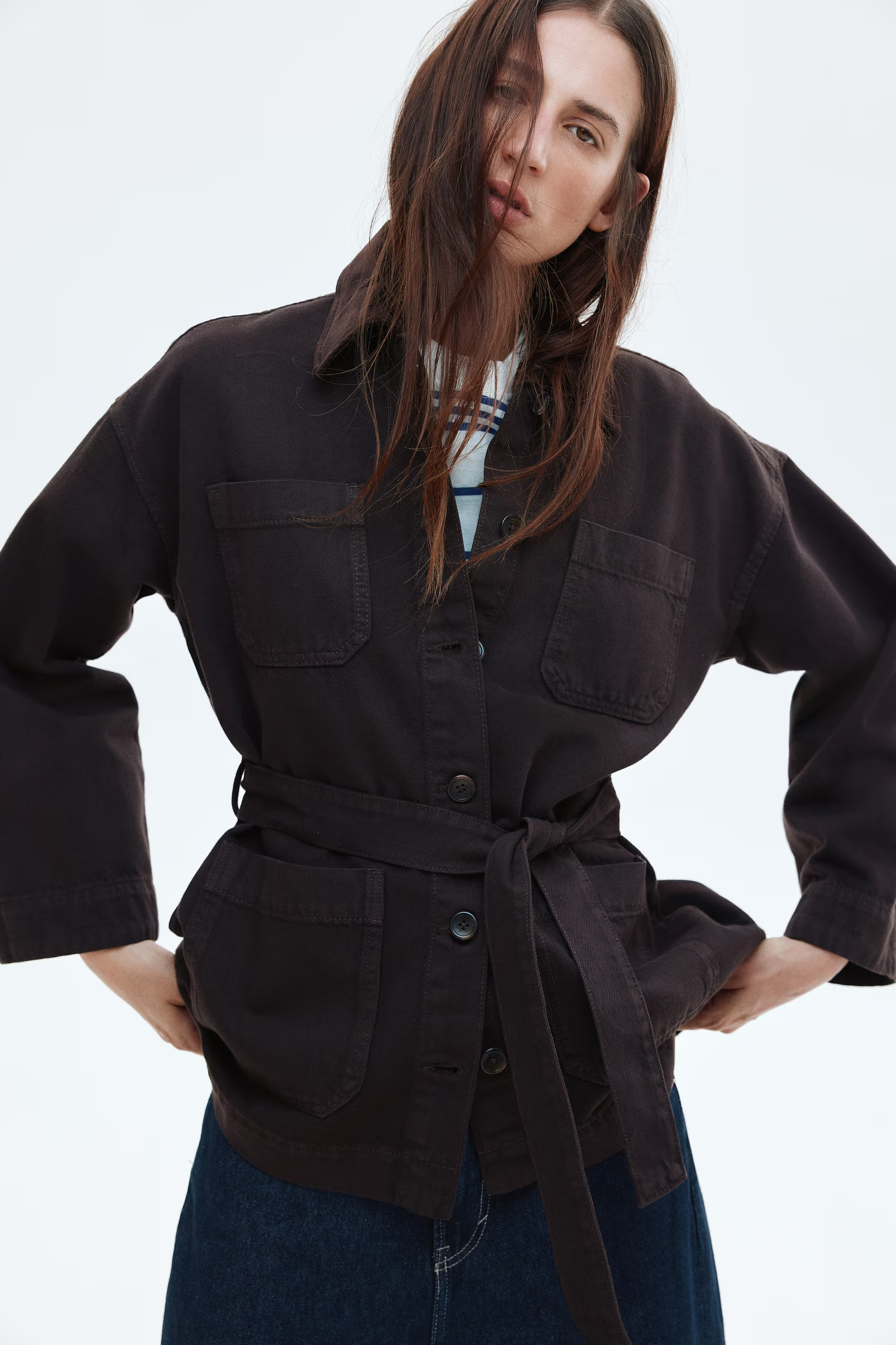 Tie-belt denim jacket | H&M (UK, MY, IN, SG, PH, TW, HK)