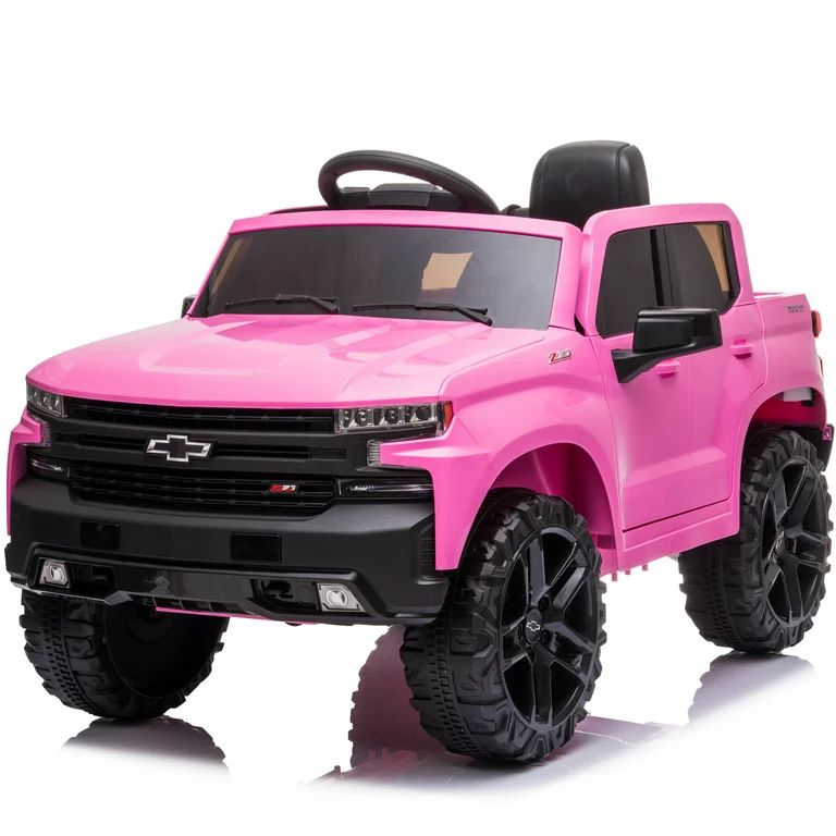 Licensed Chevrolet Silverado Ride on Pickup Truck for Boys Girls, 12V Kids Ride On Toys Electric ... | Walmart (US)