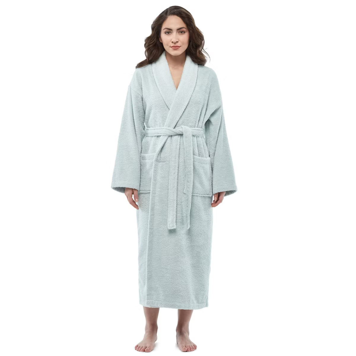 Arus Women's Turkish Terry Cotton Robe, Shawl Collar Bathrobe | Target